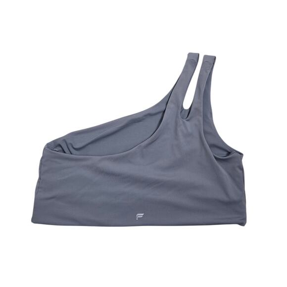 Fabletics Gray Asymmetrical Double Strap Midi Bra NEW Women's XXL 1X - Picture 4 of 10